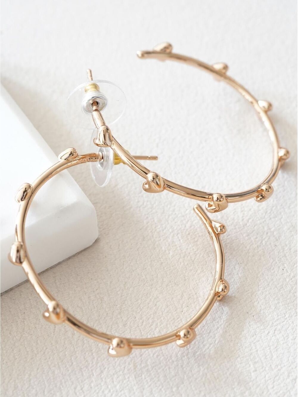 Kendra Scott Haven Heart Hoop Earrings Rose Gold
